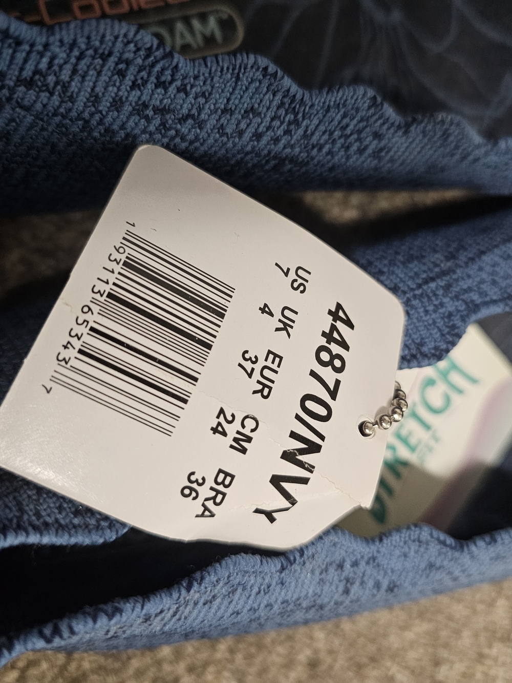 Skechers Women's Navy Knit Slip-On Flats - Picture 3 of 4